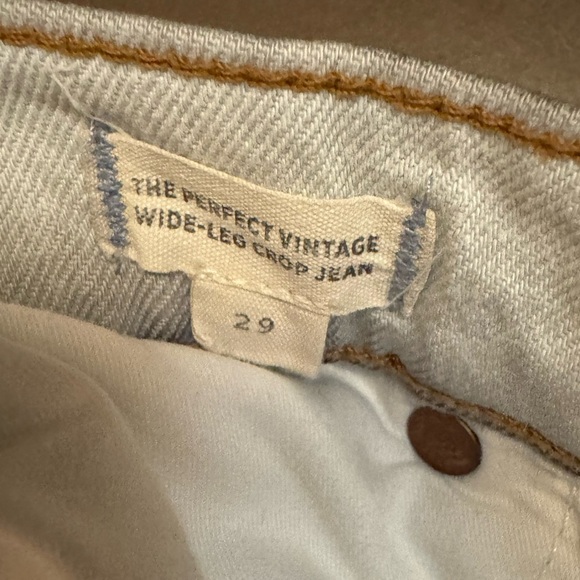 MADEWELL The Perfect Vintage Wide Leg Crop Jeans Women's SZ 29 Blue Light Wash - Picture 17 of 17